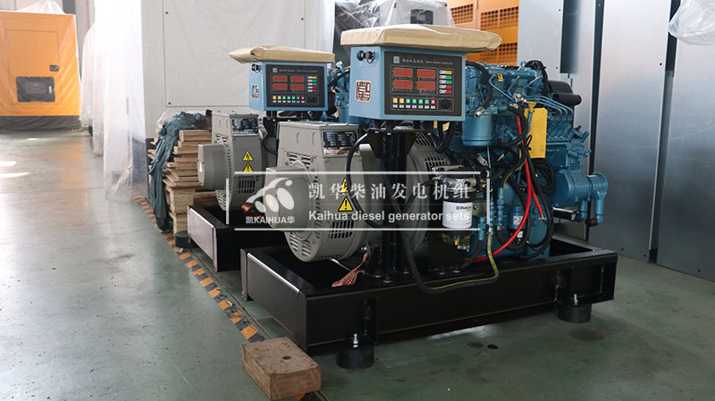 济宁两台进口帕金斯船用柴油发电机组发货